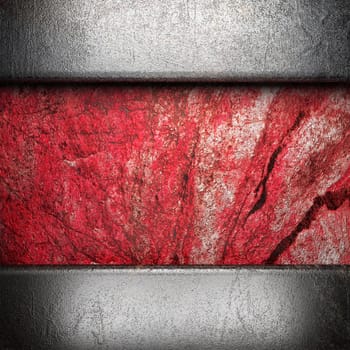 metal on wall made in 3d