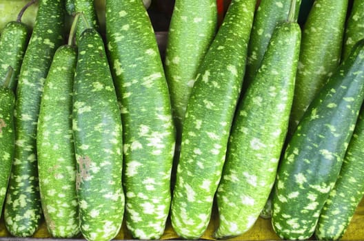 Close-up of stack of bottle gourds or calabash