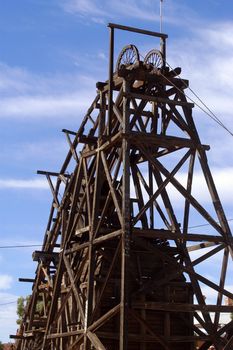 mine shaft of the goldmine of Leonora in the Australia Western