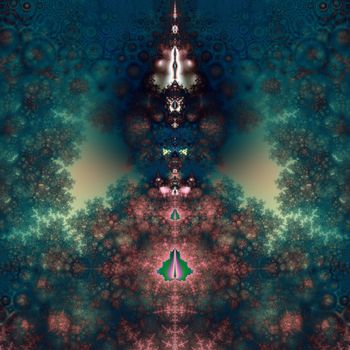 Original fractal design, abstract psychedelic art, green fairy tale