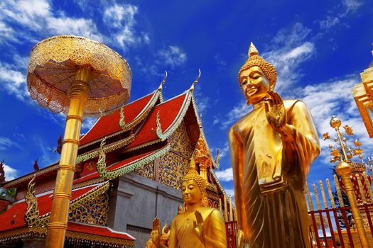 Wat Phra That Doi Suthep is a major tourist destination of Chiang Mai, Thailand.