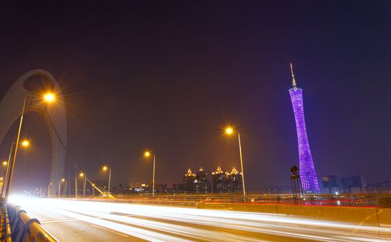Guangzhou traffic night