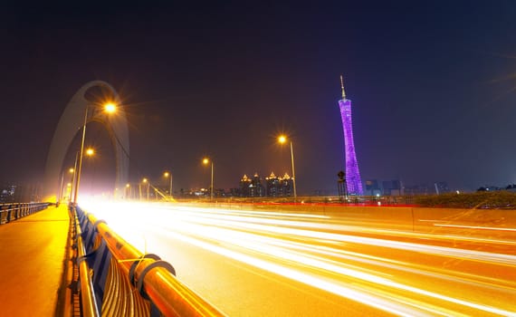 Guangzhou traffic night