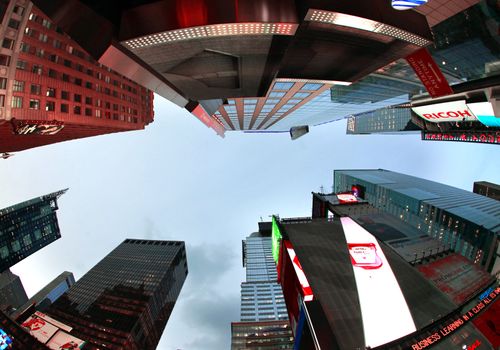 NEW YORK CITY - OCT 9: Times Square, featured with Broadway Theaters and huge number of LED signs, is a symbol of New York City and the United States, October 9, 2012 in Manhattan, New York City