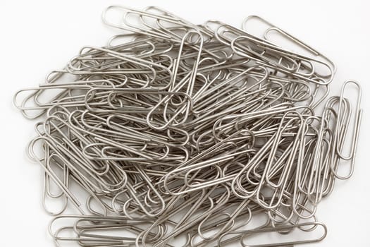 paper clips to white background.