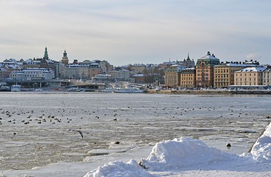 View from Stockholm during the winter.