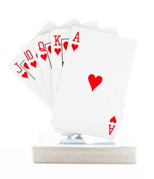 Playing cards - isolated on white background