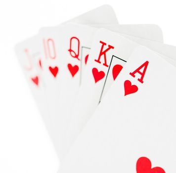 Playing cards - isolated on white background