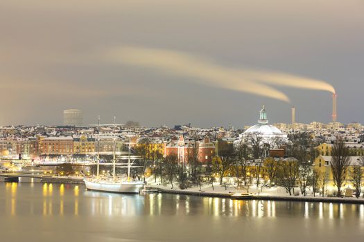 Stockholm Skyline Cityscape at Night