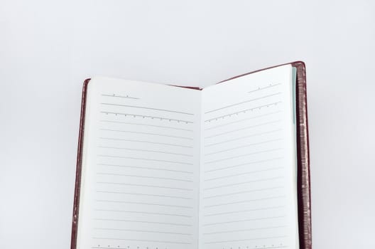 Blank notebook isolated on white