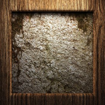 wooden plate on wall made in 3d