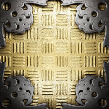 metal on gold made in 3D