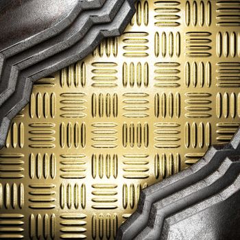 metal on gold made in 3D