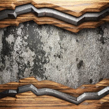 wood on wall made in 3D