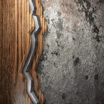 wood on wall made in 3D
