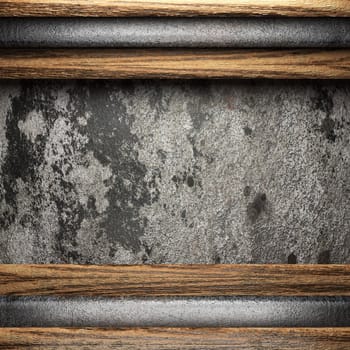 wood on wall made in 3D
