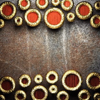 golden background made in 3D