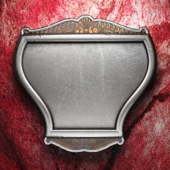 metal on wall made in 3d