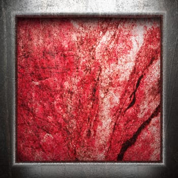 metal on wall made in 3d