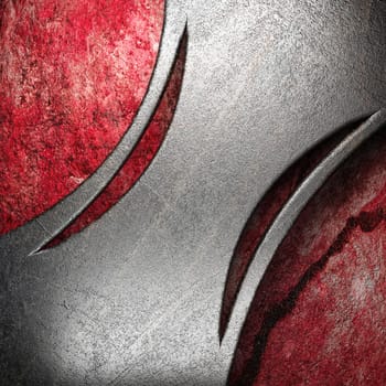metal on wall made in 3d
