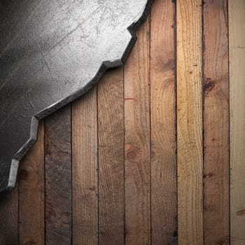 metal on wall made in 3d