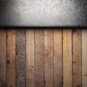 metal on wall made in 3d