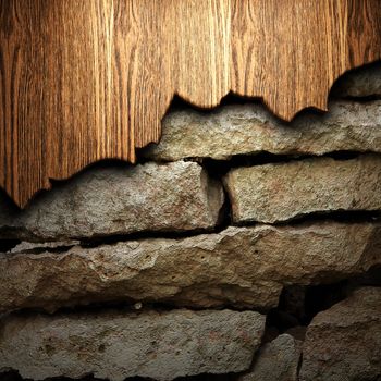 wood on the wall