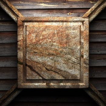 stone plate on wall