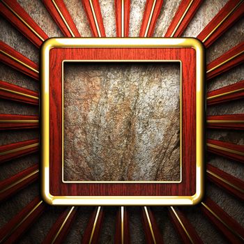 golden plate on wall