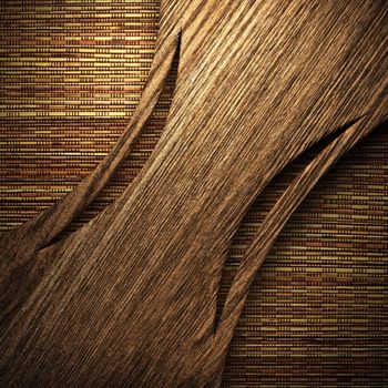 wooden plate on wall made in 3d