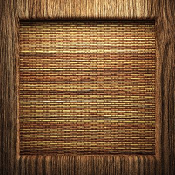 wooden plate on wall made in 3d