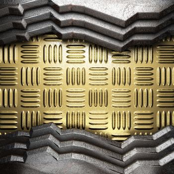 metal on gold made in 3D