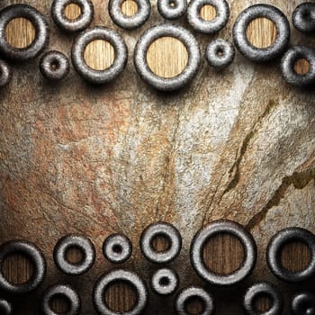metal on wall made in 3D