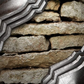 metal on wall made in 3D