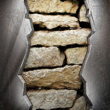 metal on wall made in 3D