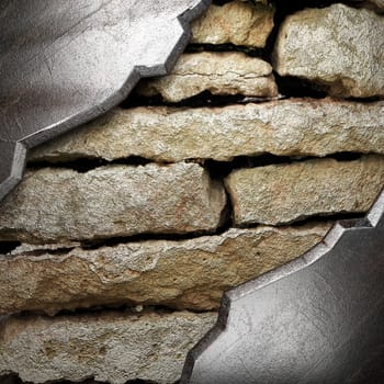 metal on wall made in 3D
