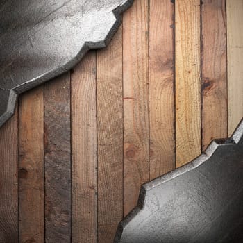 metal on wall made in 3d