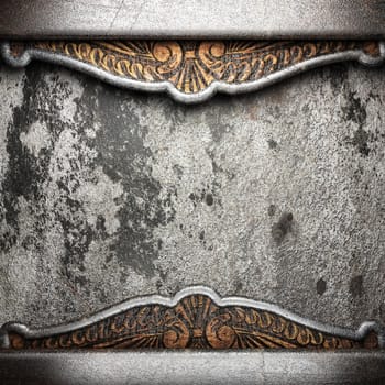 metal on wall made in 3D