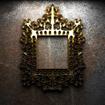 Retro frame on concrete wall