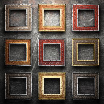 Antique ornament frame made in 3d