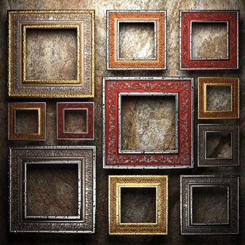Antique ornament frame made in 3d