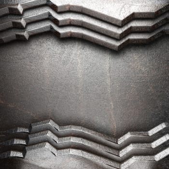metal on wall made in 3d