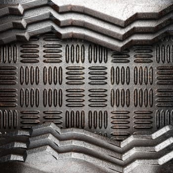 metal on wall made in 3d