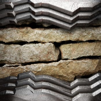 metal on wall made in 3D