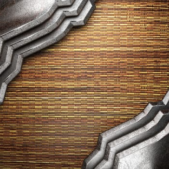 metal on wall made in 3d