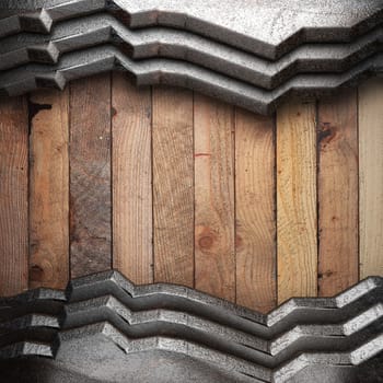 metal on wall made in 3d