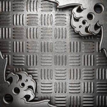 metal on wall made in 3D