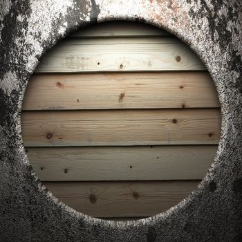 stone on the wall