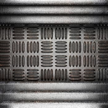 metal on wall made in 3d