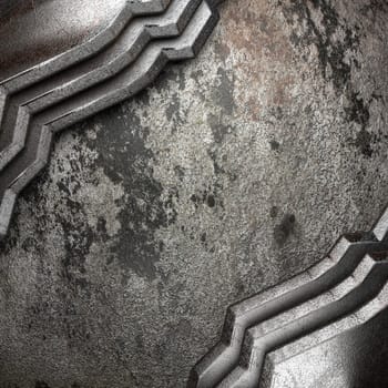 metal on wall made in 3D